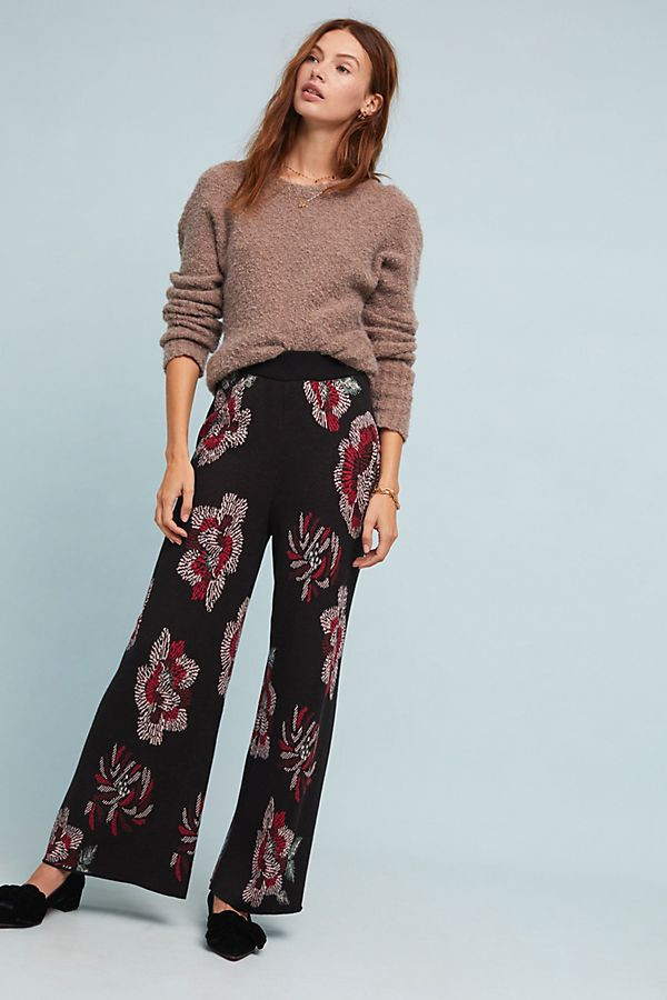 Floral Sweater Pants | Anthropologie (US)