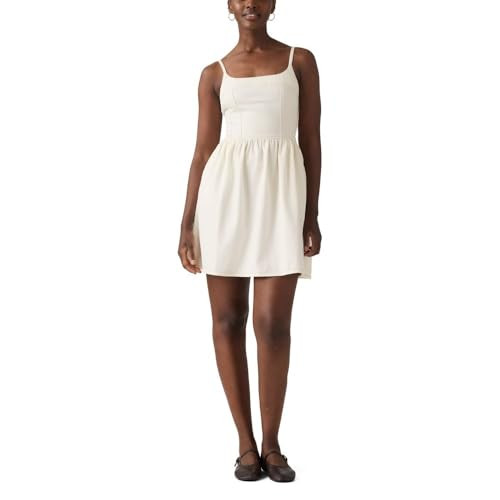 Levi's Women's Jadine Denim Dress, (New) ICY Ecru (Non-Stretch), Small | Amazon (US)