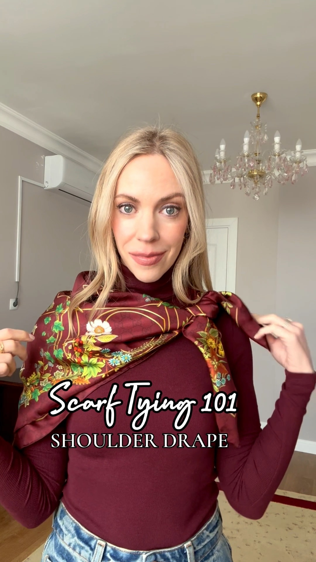 Silk scarf tying, scarf tutorial, Gucci silk scarf, spring trends 

#LTKSeasonal #LTKOver40 #LTKWorkwear