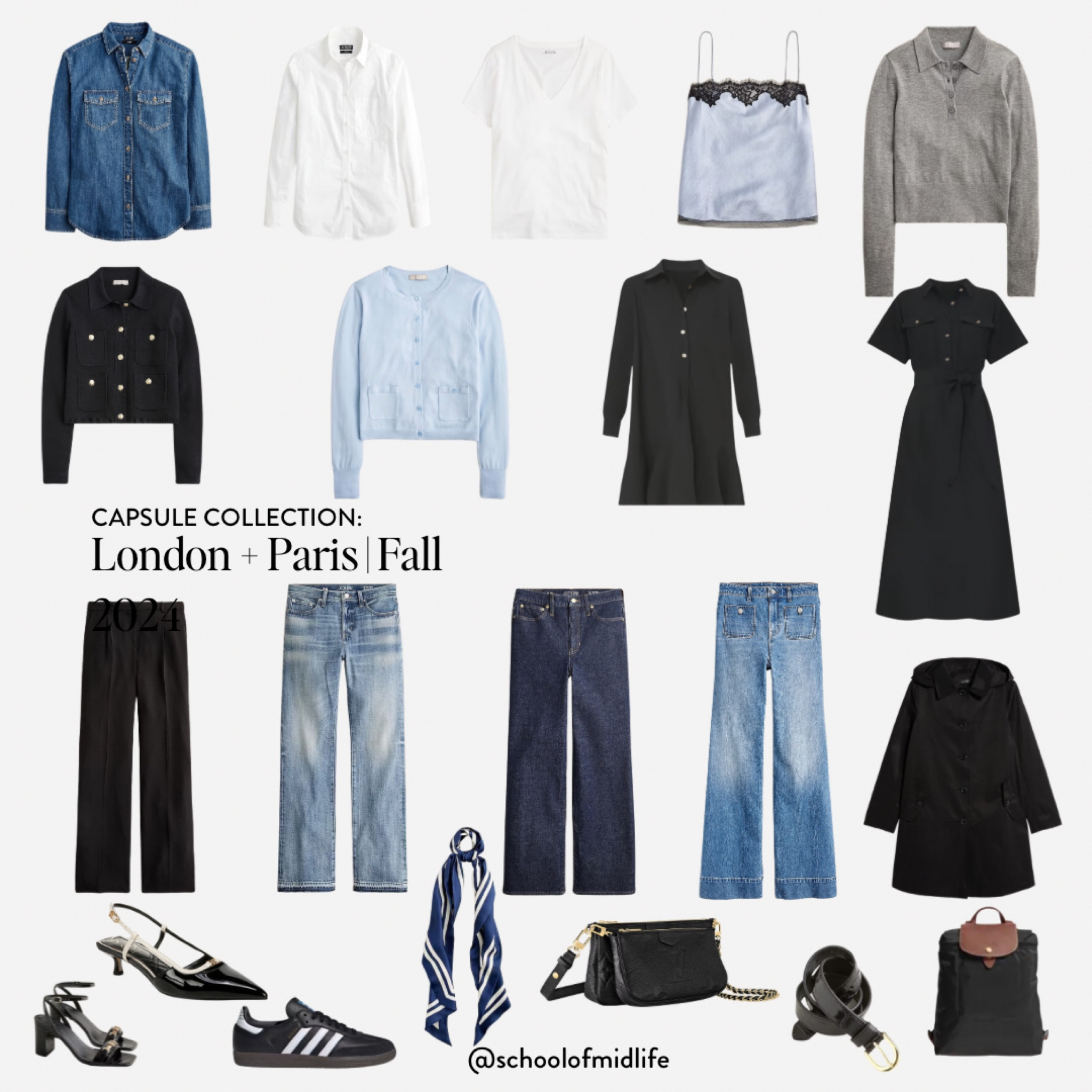 We’re heading to London + Paris at the end of this month, and I’m starting to pull together my travel capsule. I always carry-on, so every piece must be wearable with every other piece. 💙
#midlifestyle #womenover40 #womenover50

#LTKOver40 #LTKTravel #LTKStyleTip