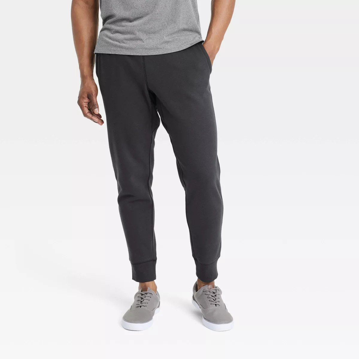 Men's Cotton Fleece Joggers - All in Motion™ Black M | Target