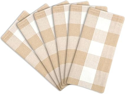 Cotton Napkins Linen Napkins, Beige Dinner Napkins, Fall Cloth Napkins, Beige Cloth Napkins, Napk... | Amazon (US)