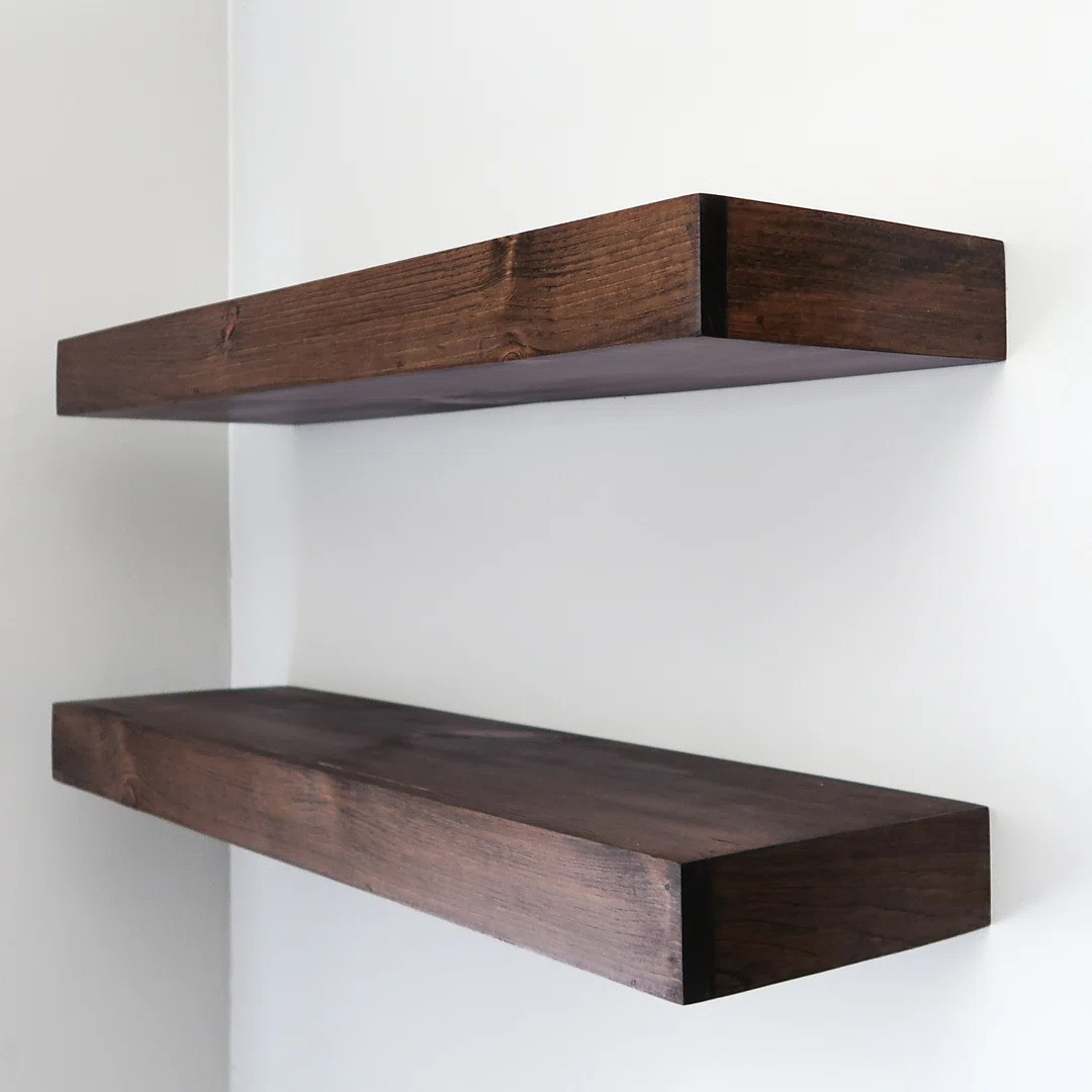 Arzhin Pippi Modern Floating Shelves 3 Inches Thick (Set of 2) | Wayfair North America