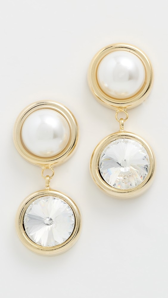 Clare Crystal and Pearl Drop Earrings | Shopbop