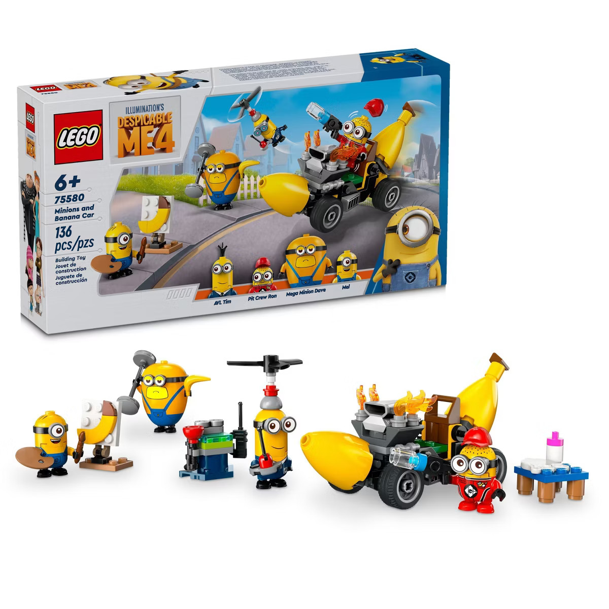 LEGO Despicable Me 4 Minions and Banana Car Toy 75580 | Target