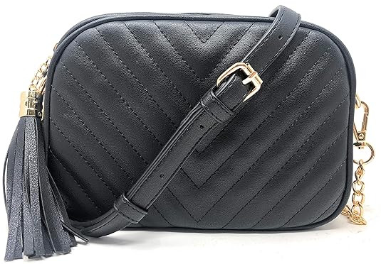 Lola Mae Quilted Crossbody Bag, Trendy Design Shoulder Purse | Amazon (US)