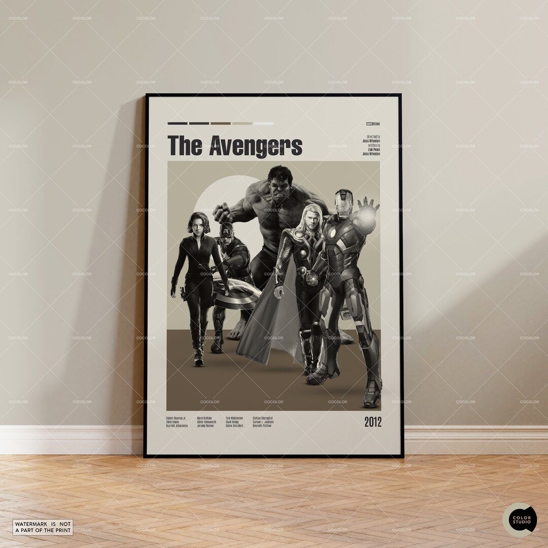 The Avengers, Retro Movie Poster, Midcentury Modern, Retro Tv Show Poster, Minimal Movie Art, Bes... | Etsy (US)