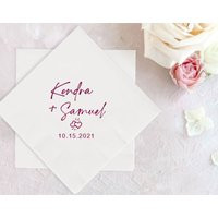 Custom Beverage Wedding Napkins, Personalized 2Ply Napkin Favors, Customized Napkins | 27 | Etsy (US)