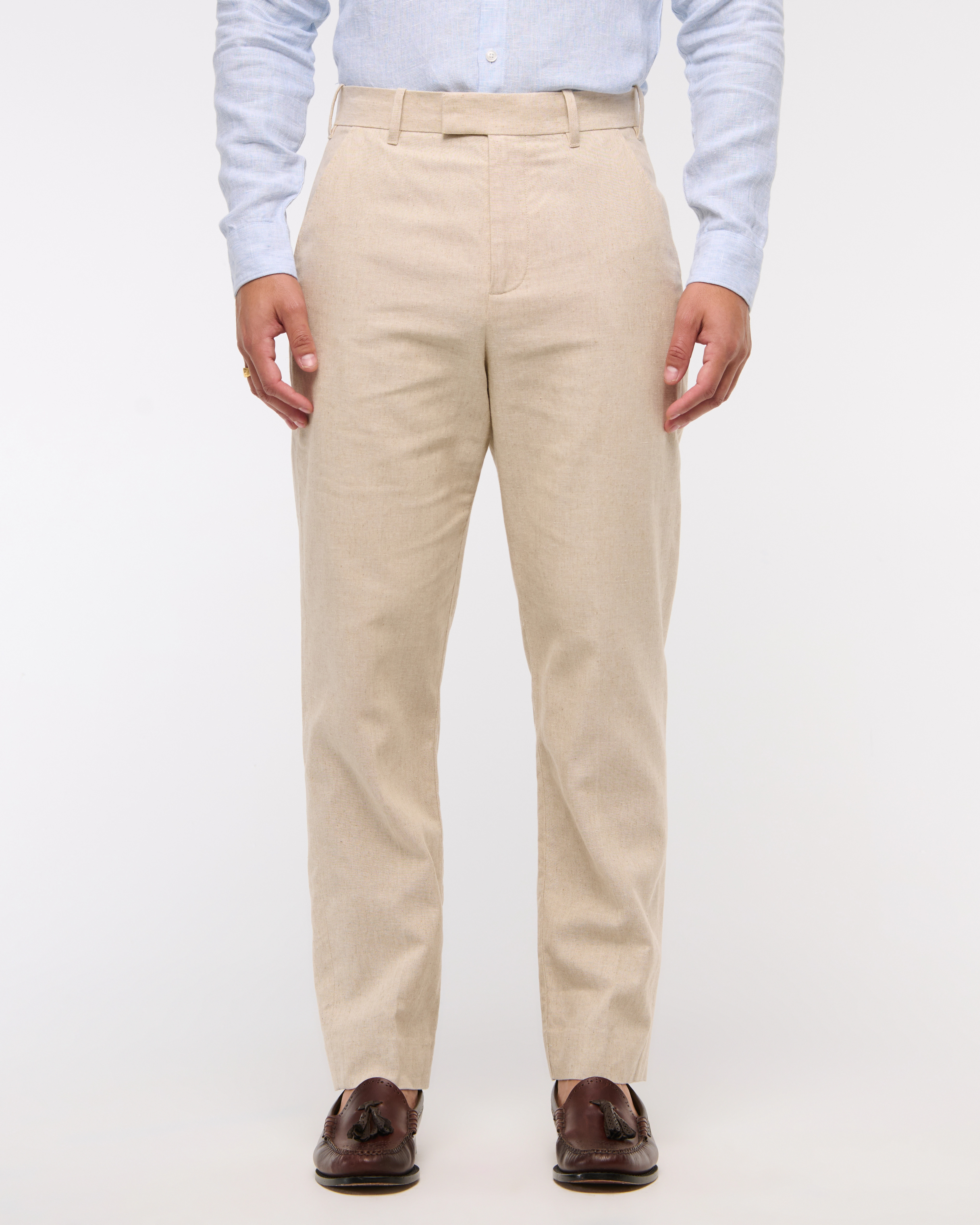 The A&F Collins Athletic Fit Linen-Blend Suit Pant | Abercrombie & Fitch (US)