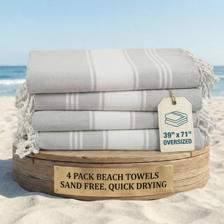 Casa Platino Sand Free Beach Towels 4 Pack \u2013 Lightweight, Quick Dry, Ideal for Summer Fun an... | Walmart (US)