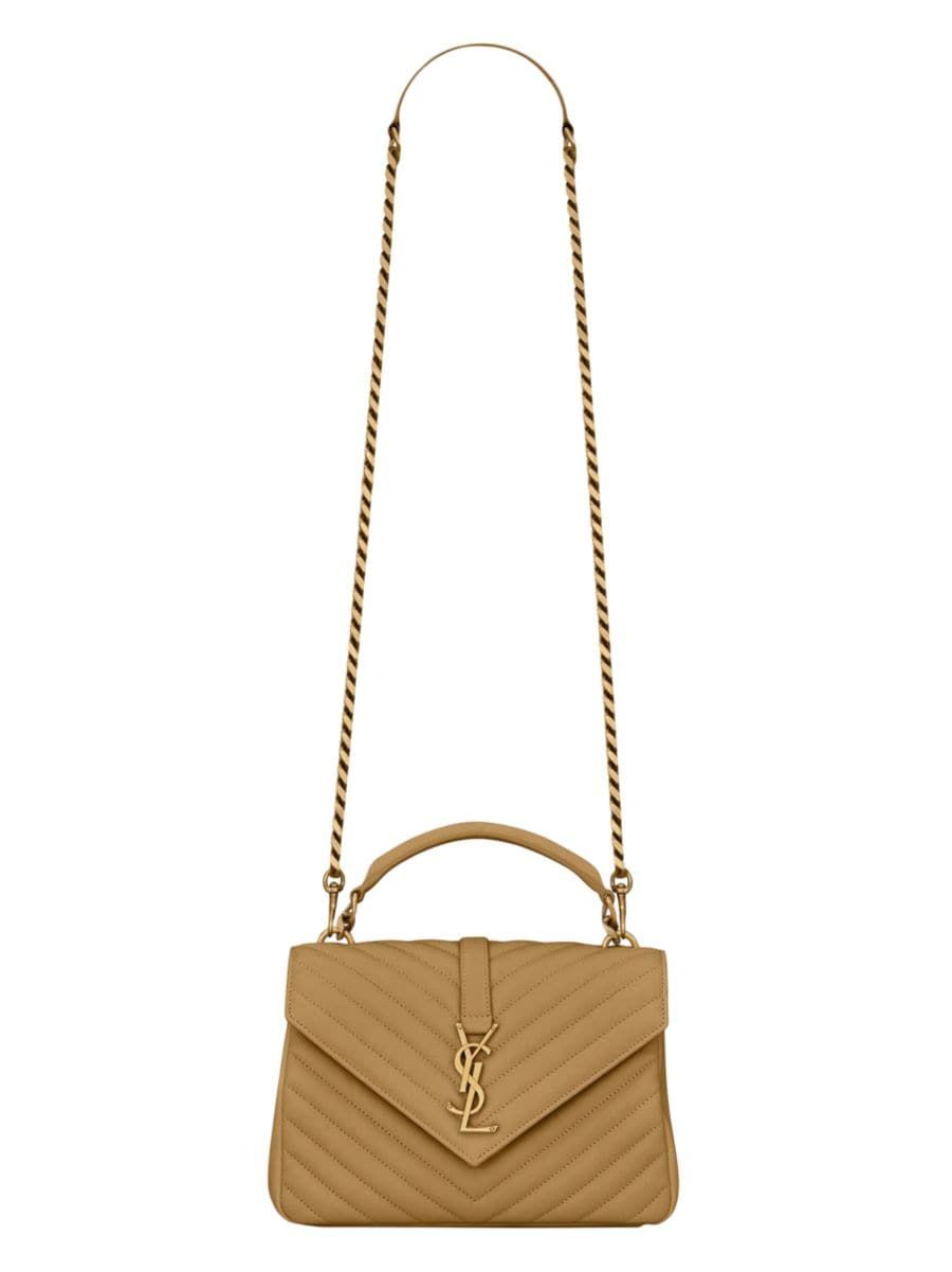 College Medium Chain Bag In Quilted Leather | Saks Fifth Avenue