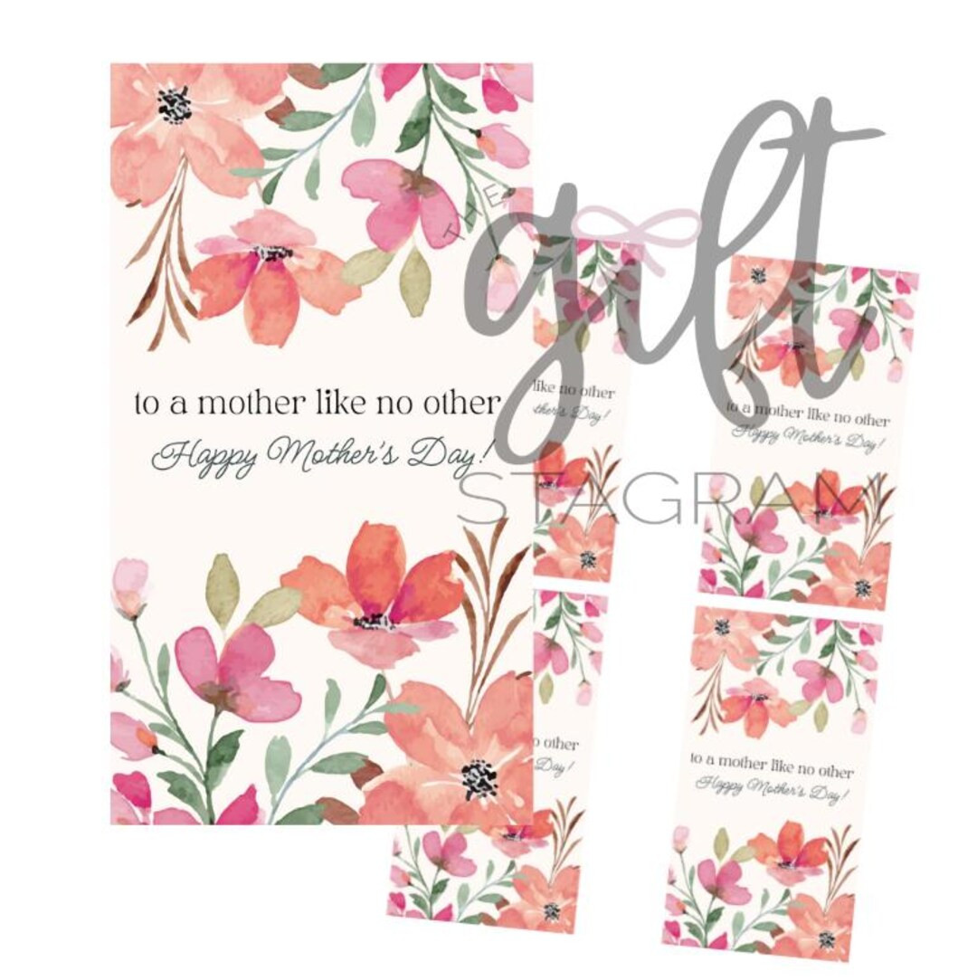 To a Mother Like No Other, Happy Mother's Day! Gift Tag | DIGITAL DOWNLOAD | Mother's Day Gift Ta... | Etsy (US)