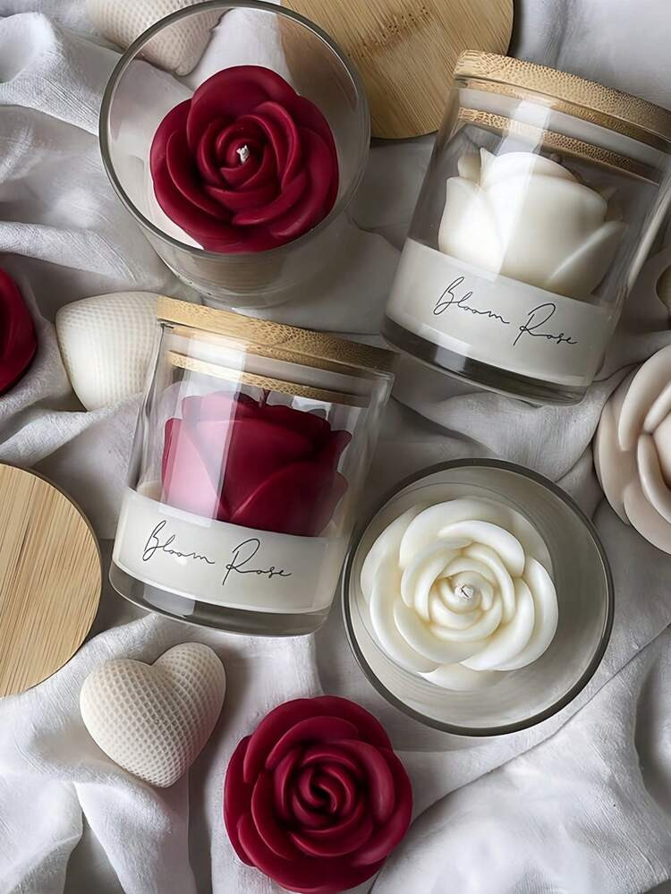 1pc Rose Scented Straight Candle, Popular In Europe & America, Holiday/Birthday Gift, Fragrance C... | SHEIN