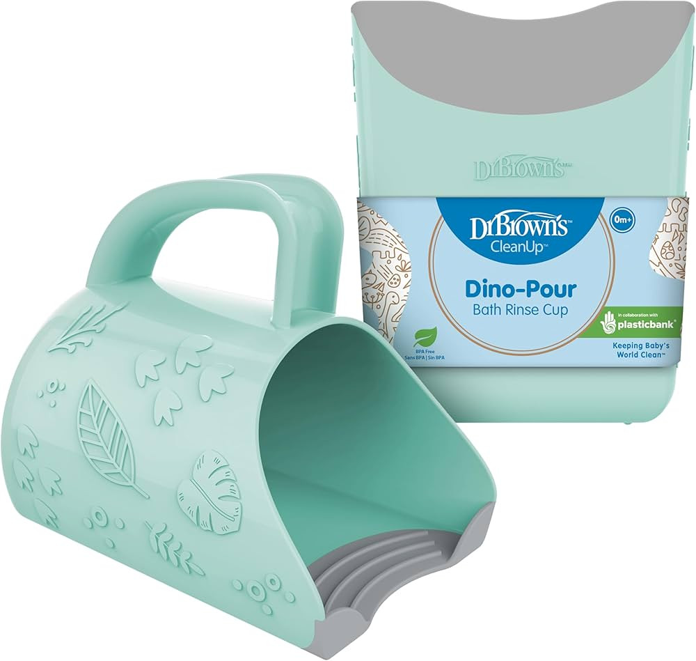 Dr. Brown's CleanUp Dino-Pour Baby Bath Rinse Cup, Tear-Free Rinsing for Babies and Toddlers, BPA Free | Amazon (US)