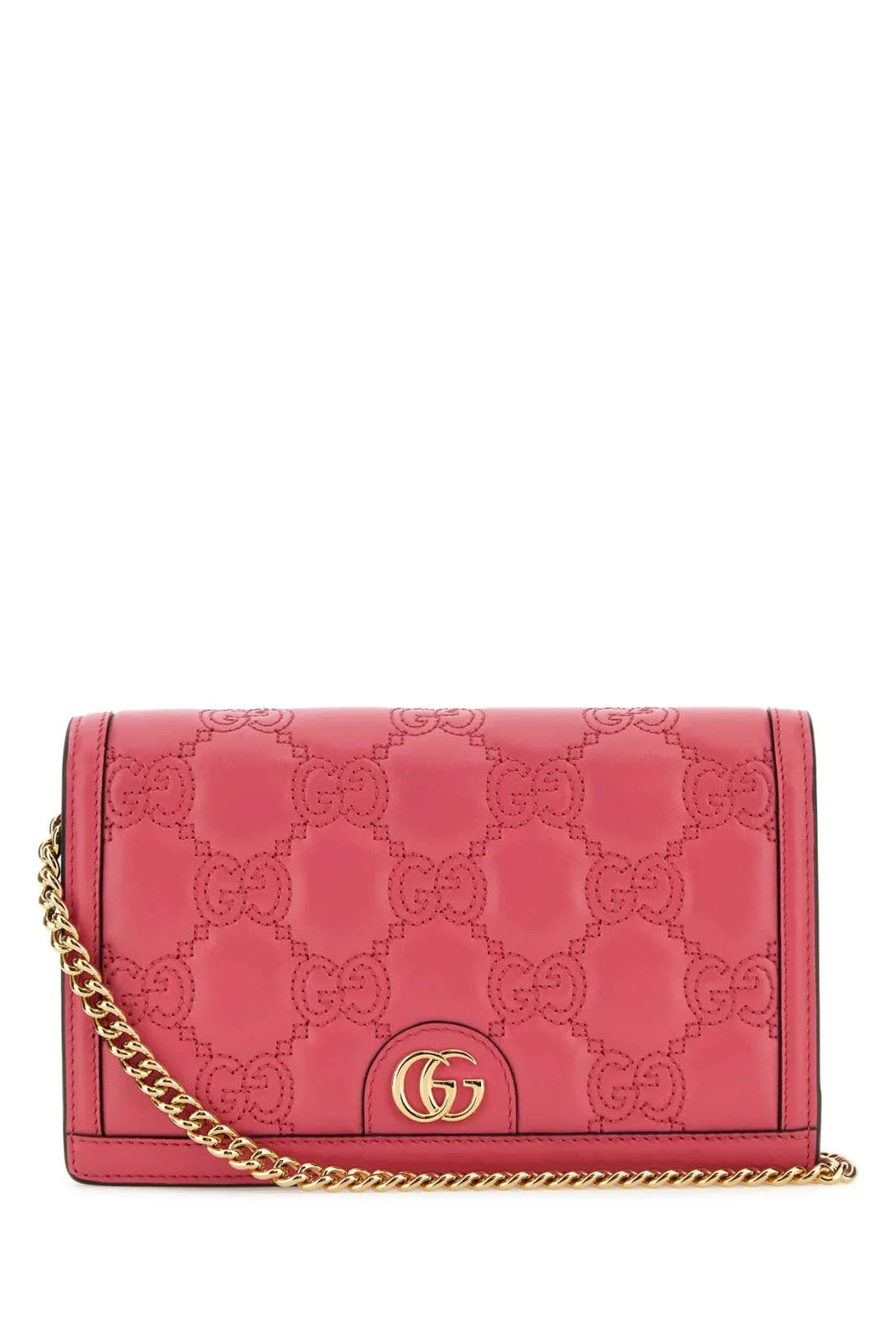 Gucci Logo Plaque Quilted Chain Wallet | Cettire Global