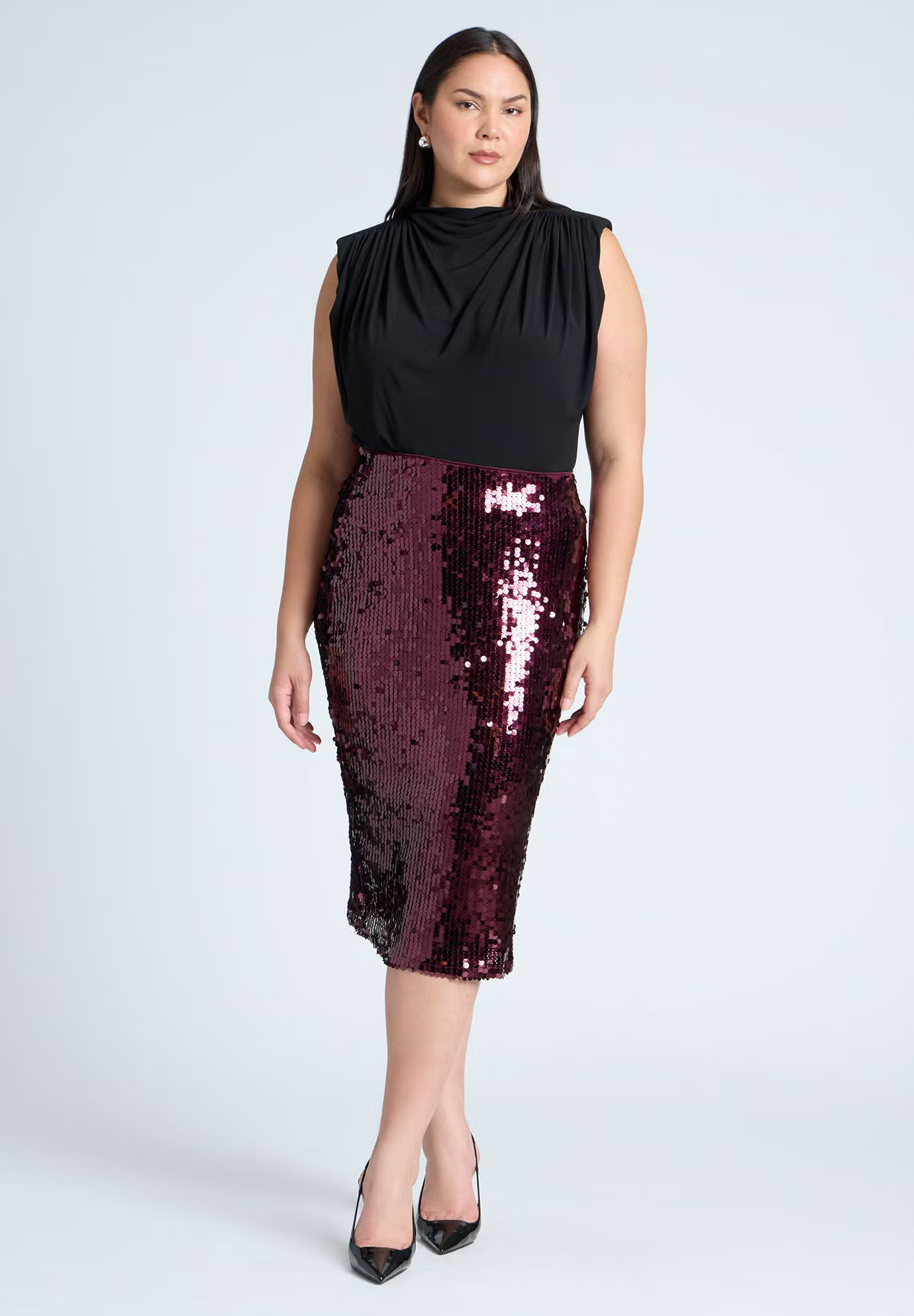 Sequin Pencil Skirt | Eloquii