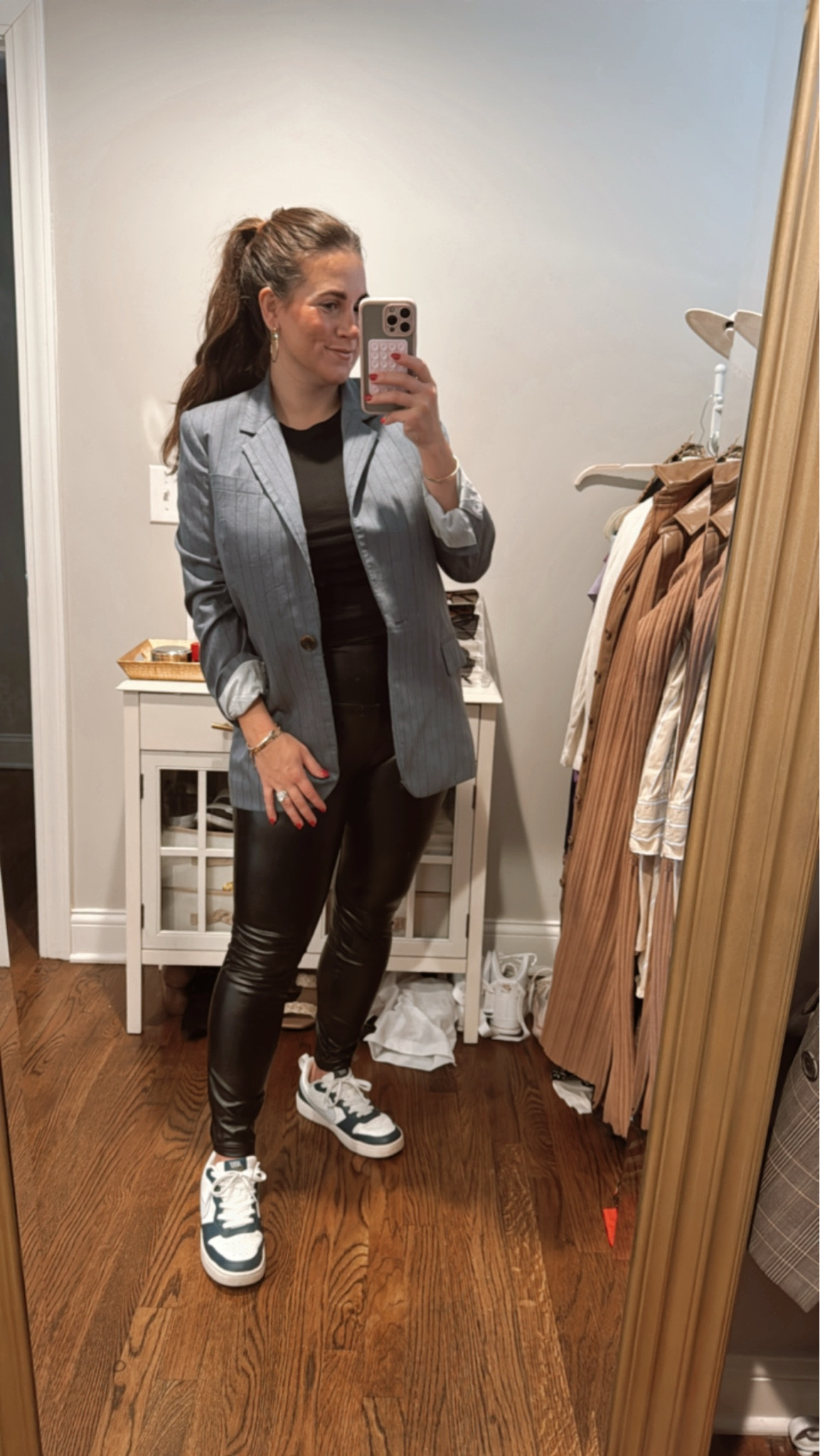 Meetings on the go 📆 Love some fun kicks with a blazer! 

#LTKShoeCrush #LTKWorkwear #LTKBump