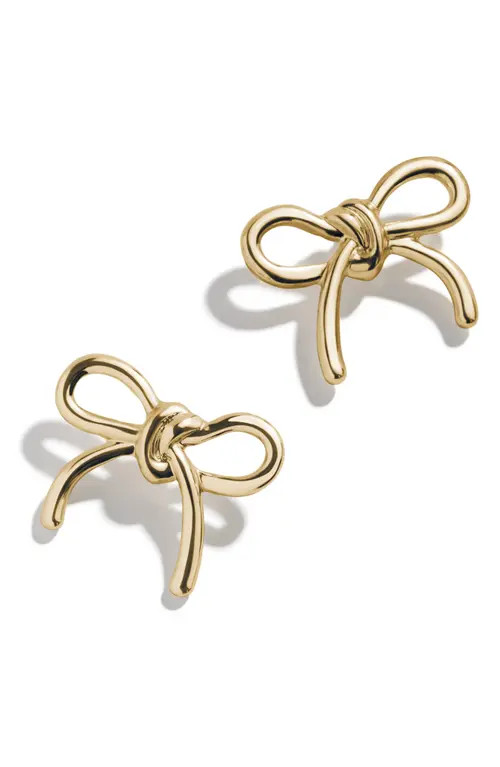 BaubleBar Bow Stud Earrings in Gold at Nordstrom | Nordstrom