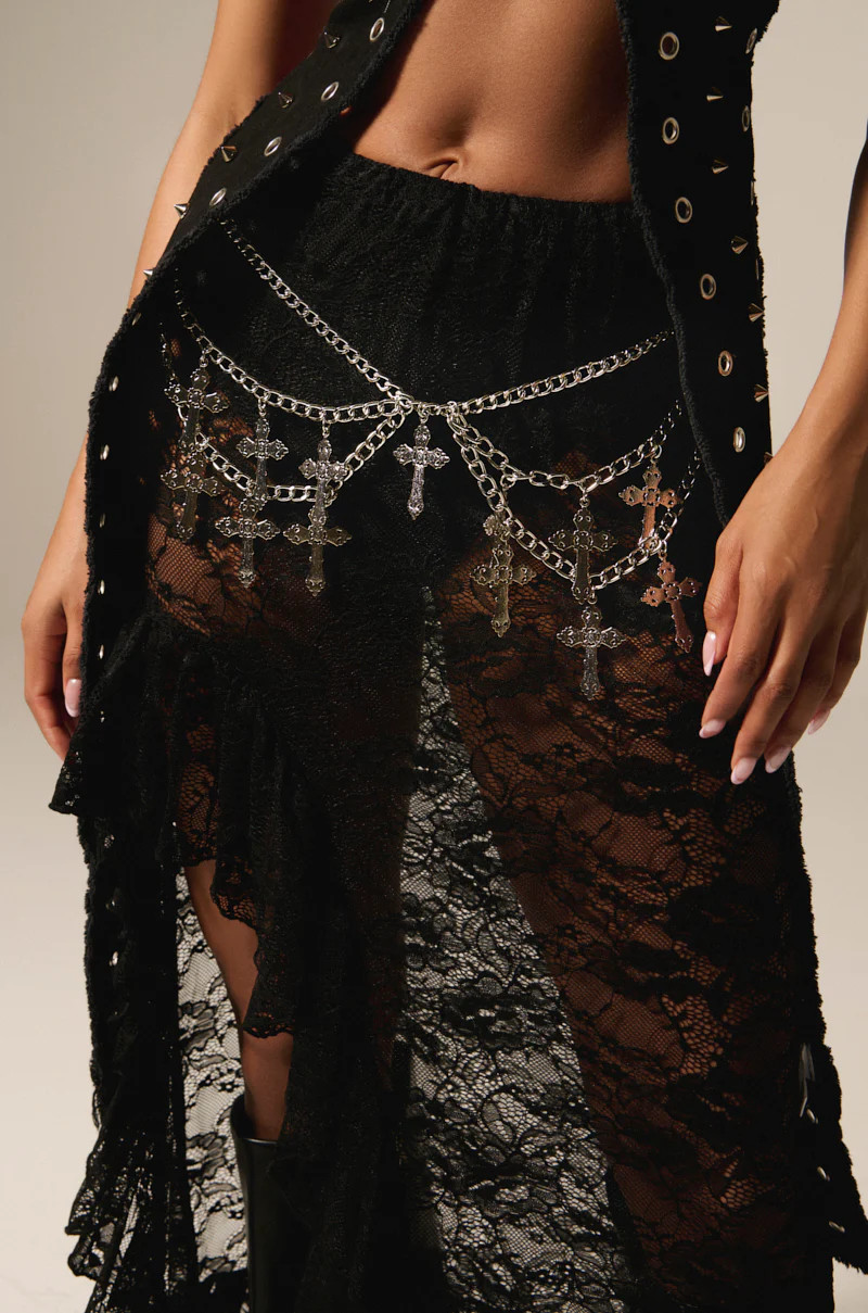 CROSS MY HEART CHAIN BELT | AKIRA