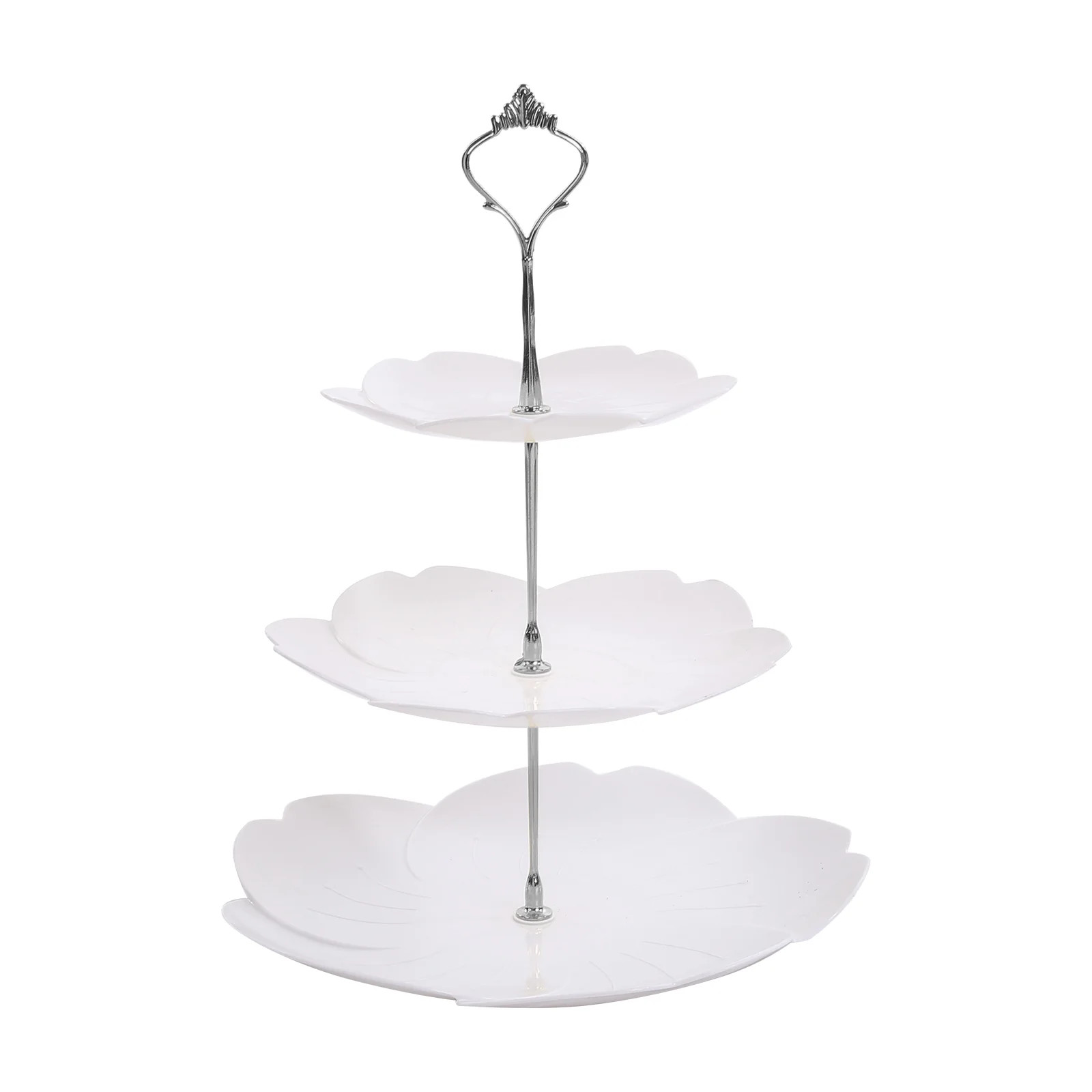 3 Tier Cupcake Stand, Plastic Tiered Tray Serving Stand, Dessert Ceramic Cake Candy Snacks Bread ... | Walmart (US)
