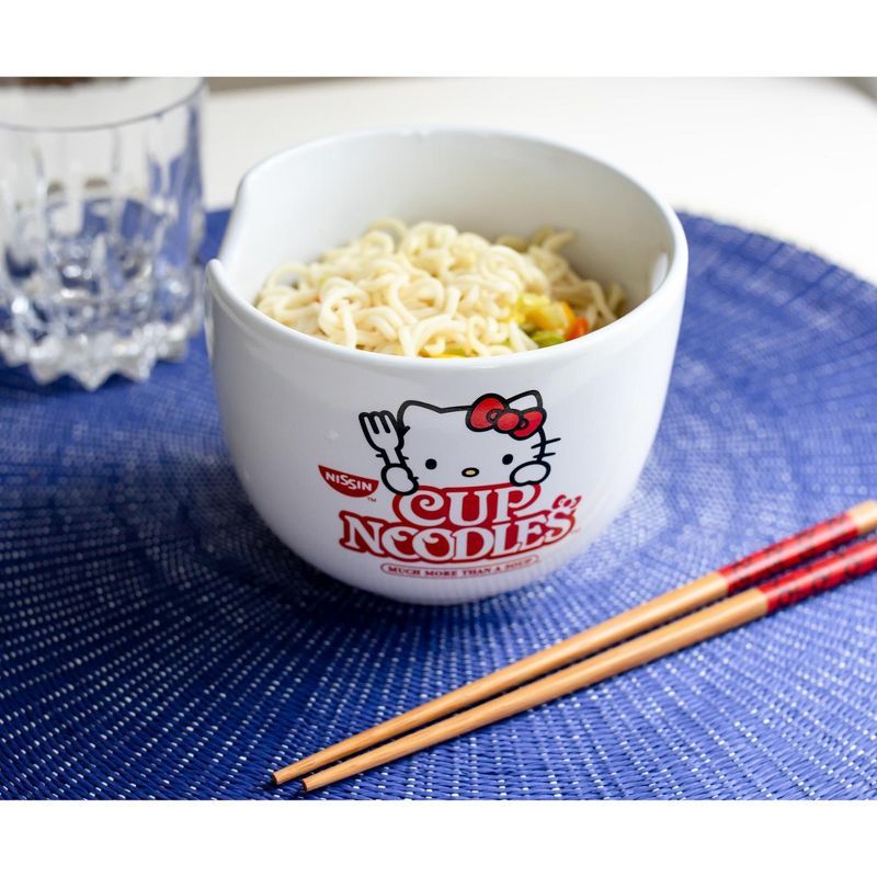 Silver Buffalo Hello Kitty Cup Noodle Japanese Dinnerware Set | 20-Ounce Ramen Bowl, Chopsticks | Target