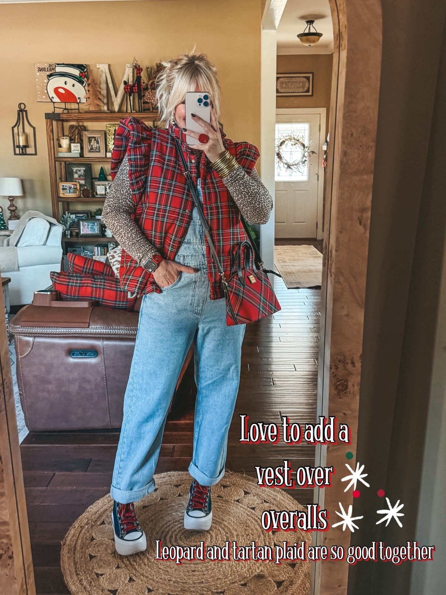 A vest is so fun and adding one over overalls is so cute! 🥰

#LTKootd #LTKOver40 #LTKHoliday