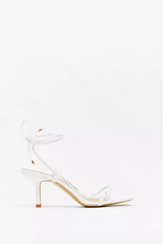 Strappy Lace Up Kitten Heels | Nasty Gal (US)