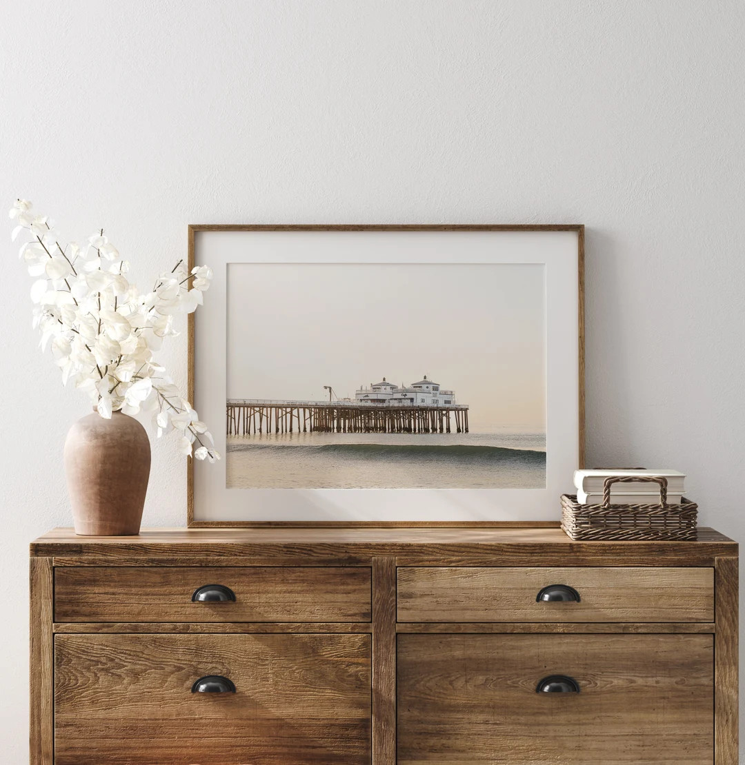 Iconic Malibu Pier DIGITAL Photography, Beach Boho Printable Gallery Wall Art Decor, Ocean Photo,... | Etsy (US)