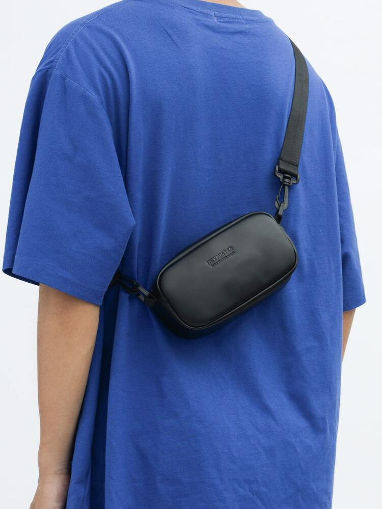 Verstelbaar Tekst Crossbody tas voor man | SHEIN