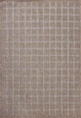 Topanga TOP-01 Natural/Bone Checkered Outdoor Area Rug | Rugs Direct