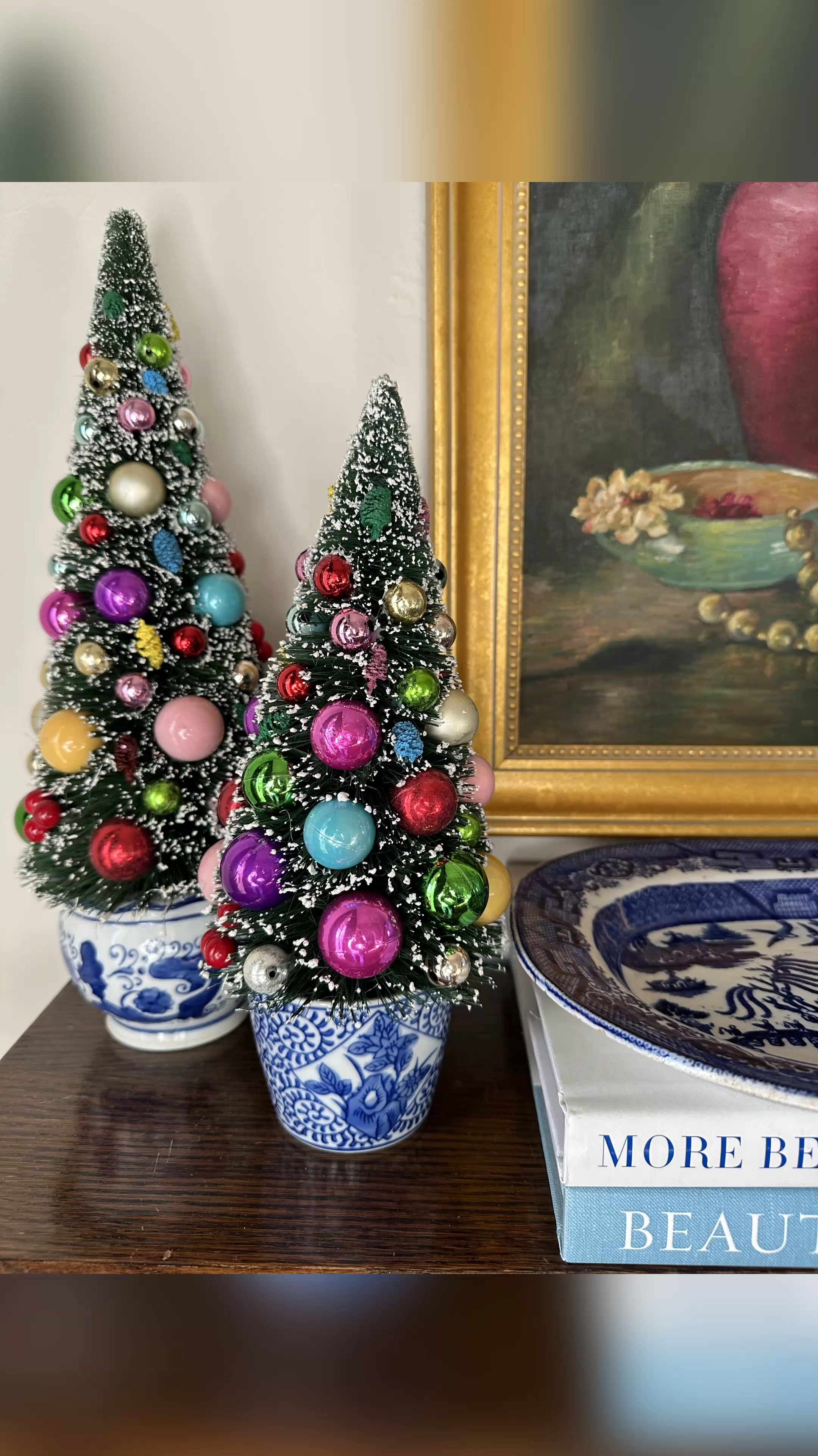 Fun little trees in pretty blue and white containers. I also used the trees as a centerpiece for a holiday table I created. Love!

#LTKHoliday #LTKWatchNow #LTKSeasonal