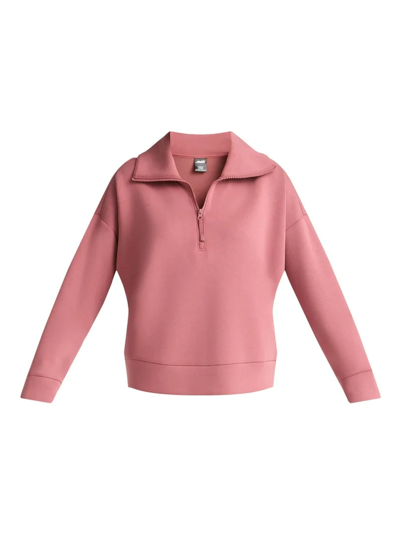 Avia Women's and Women's Plus Scuba Knit Quarter Zip Pullover, Sizes XS-4X - Walmart.com | Walmart (US)