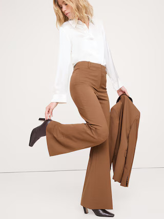 High-Rise Flare Italian Wool Pant | Banana Republic (US)