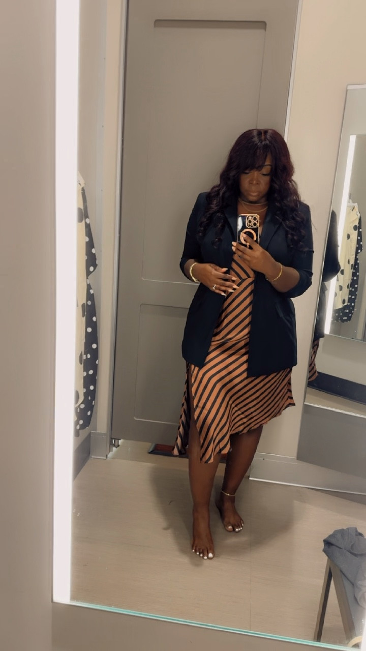 Perfect for the office! Blazer and striped slip dress! 🖤🤎

👗- XL
🧥- 2xl

#LTKfindsunder50 #LTKworkwear #LTKVideo