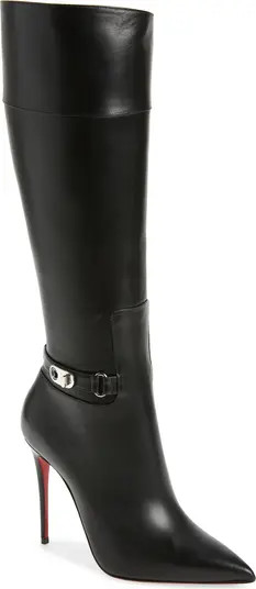 Modern polish unexpectedly meets ancient mysticism on this calfskin leather boot accented with a ... | Nordstrom