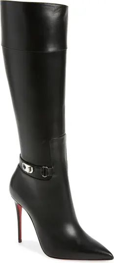 Modern polish unexpectedly meets ancient mysticism on this calfskin leather boot accented with a ... | Nordstrom