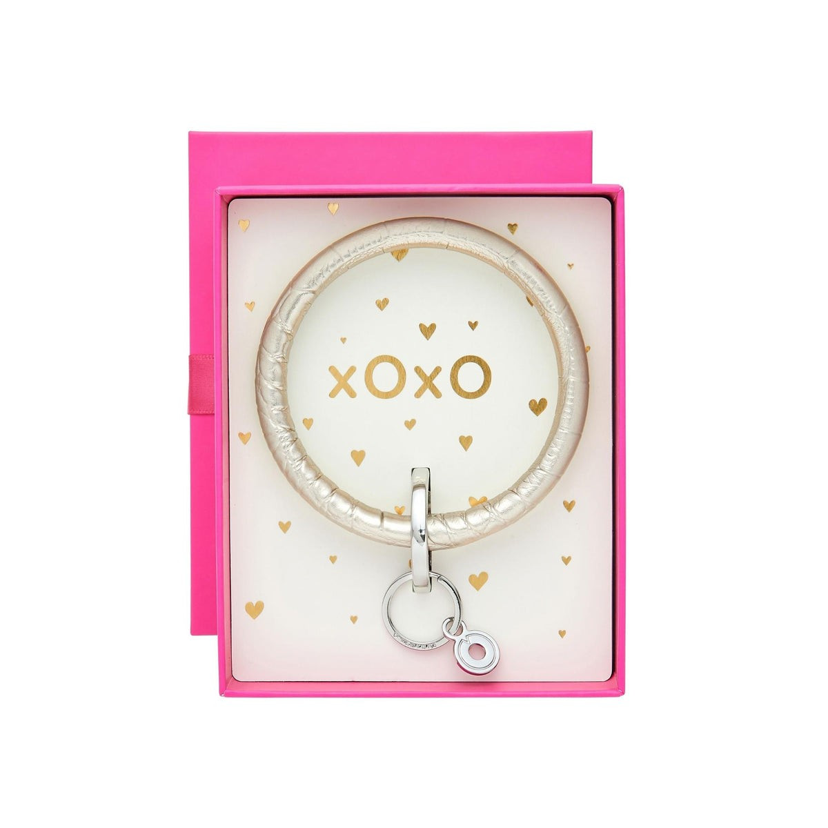 Champagne Croc-Embossed - Leather Big O® Key Ring | Oventure