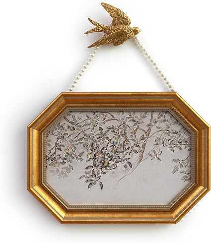 Gold Framed Canvas Wall Art Vintage Decor,Apple Tree Painting Prints, 8"x12" Picture Frame for Li... | Amazon (US)