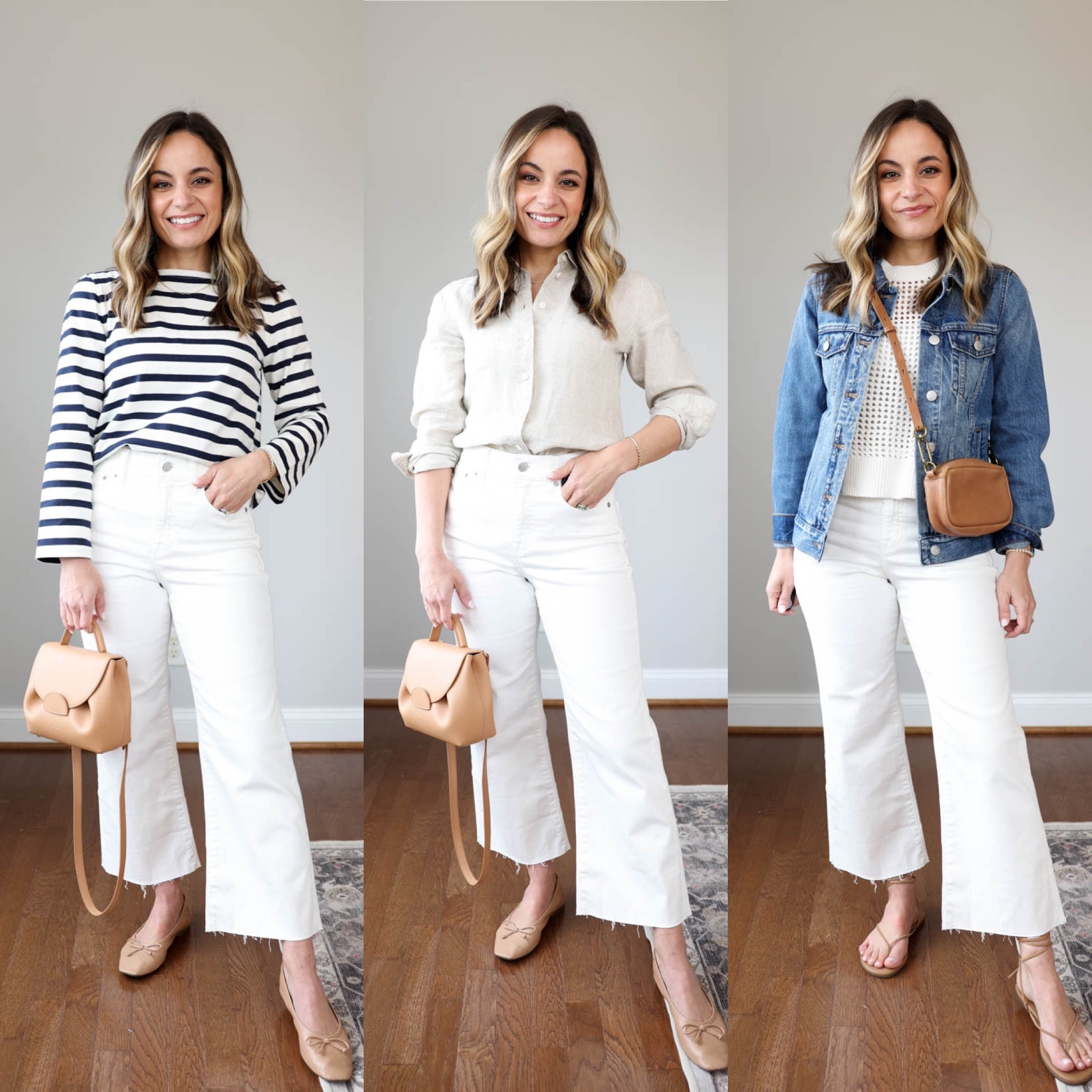 spring capsule wardrobe!


Anthropologie Peplum top: petite xs 
J.crew Linen top: petite xxs 
Gap crochet sweater: petite xs 
Madewell top: xxs 
J.crew striped top: xxs 
Abercrombie crochet top: xxs 
Abercrombie sleeveless top: xxs 
Madewell denim jacket: regular xxs 
J.crew trench coat: petite 00 
AYR jeans: 24 in 25” length 
J.crew white jeans: petite 24 
Abercrombie mid rise jeans: 24 extra short (alternate option) 
J.crew shorts: 24
J.crew pull on shorts: xxs (run large, go down a size) 

My measurements for reference: 4’10” 105lbs bust, waist, hips 32”, 24”, 35” size 5 shoe 

#LTKSeasonal #LTKstyletip