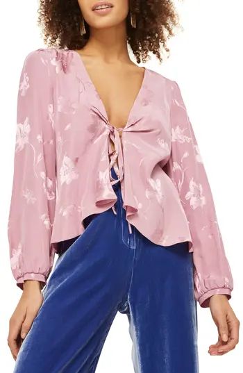 Women's Topshop Floral Jacquard Blouse | Nordstrom