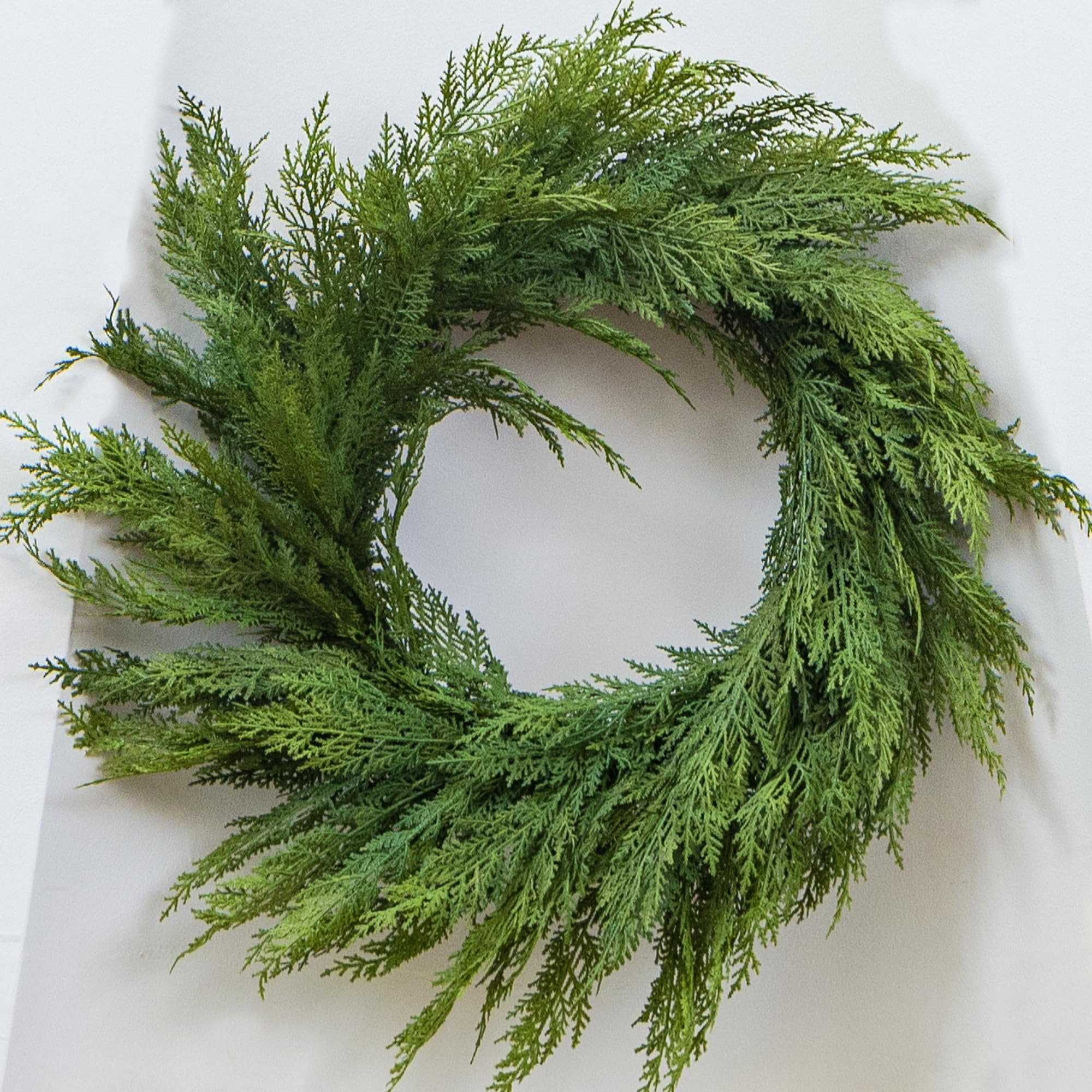 26" Cedar Pine Wreath Realistic Christmas Wreath for Front Door Walls Windows Porches Indoor Outdoor Christmas Xmas Decorations Home Decor | Amazon (US)