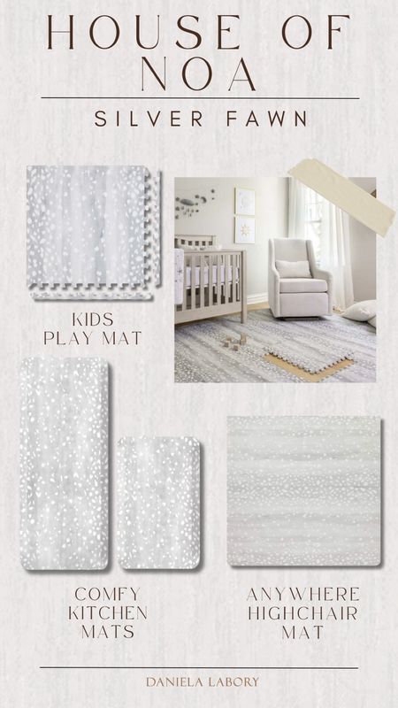 House of Noa - Silver Fawn print 

Love love love these mats! Great quality and SO comfy! Easy to clean and several prints available! 

Home, baby, kitchen, play room, dining room, nursery mat, kids roomm

#LTKFamily #LTKHome #LTKBaby
