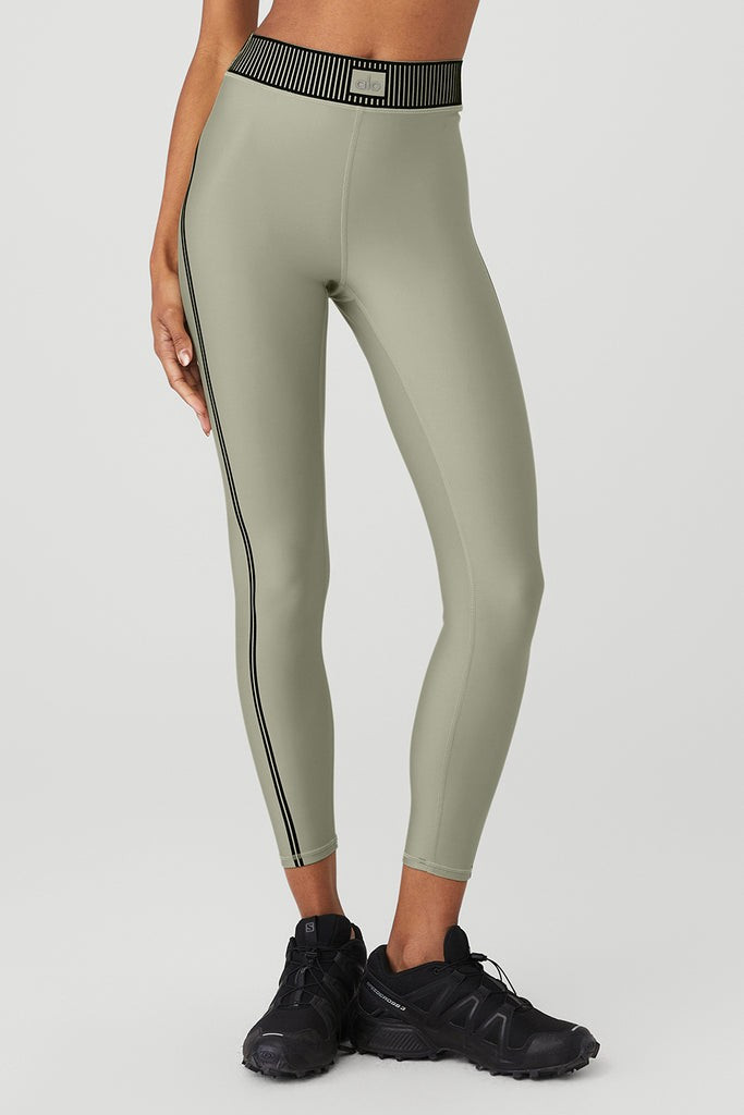 Airlift High-Waist 7/8 Line Up Legging - Limestone | Alo Yoga (US)