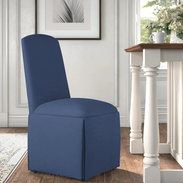 Ava Traditional Upholstered Skirted Side Chair | Wayfair North America