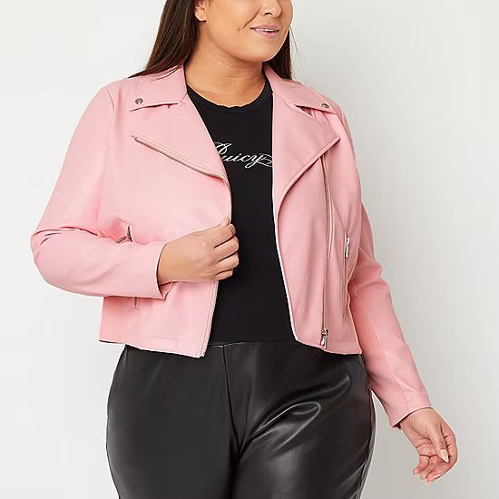 new!Juicy By Juicy Couture Lightweight Motorcycle Jacket-Plus | JCPenney