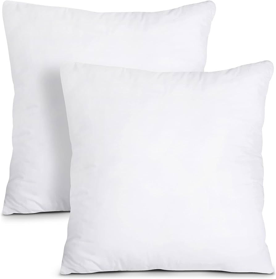 Utopia Bedding Throw Pillows Insert (Pack of 2, White) - 22 x 22 Inches Bed and Couch Pillows - Indo | Amazon (US)