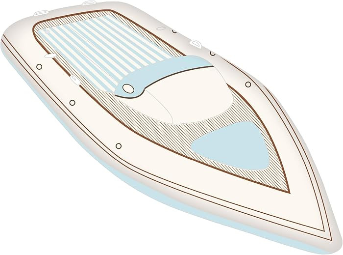 FUNBOY Giant Inflatable Luxury Yacht Speed Boat Pool Float, Two Cupholders, Luxury Float for Summ... | Amazon (US)