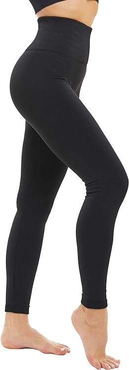 DINNAPE Fleece Lined Leggings Women Thick High Waisted Winter Warm Leggings | Amazon (US)