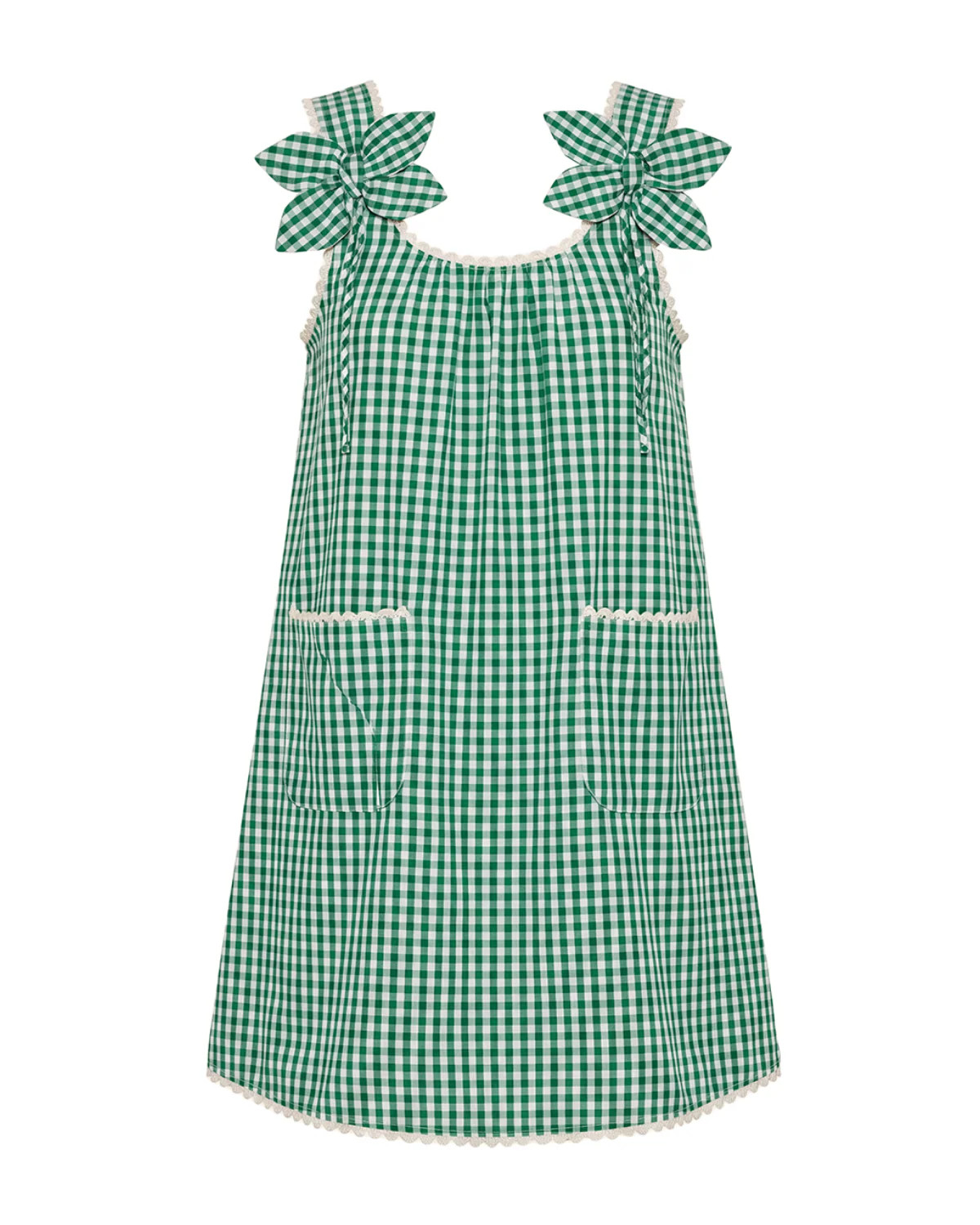 Vanessa Mini Dress in Meadow Gingham | Over The Moon