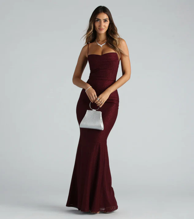 Addison Glitter Mesh Formal Dress | Windsor Stores